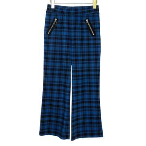 Wild Fable Blue Plaid Wide Leg Pants Size Small 28"